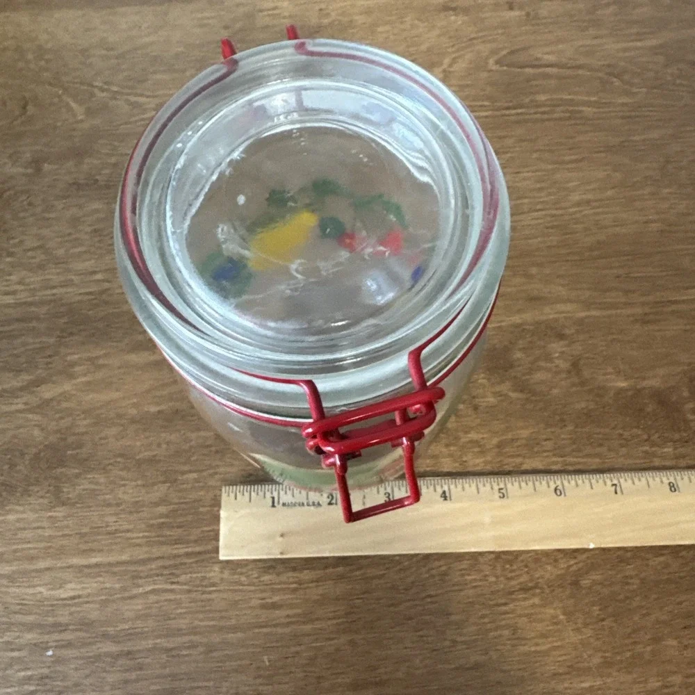 Vintage Le Parfait Super Glass Jar Hermetic Fruit Kitsch France Cottage Core